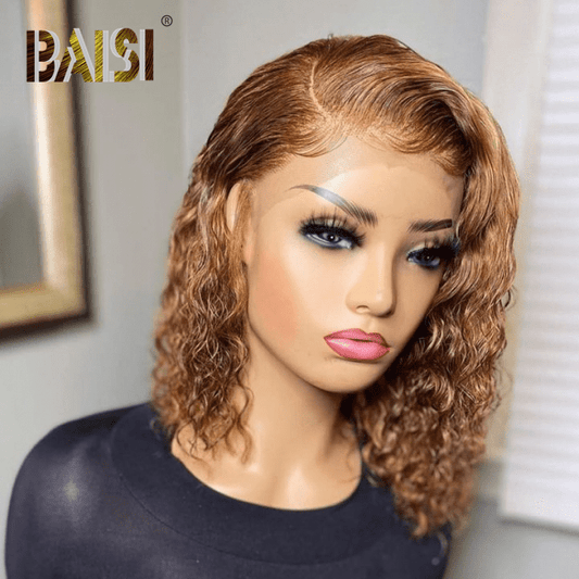 BAISI 4#30# Color 5x5 Lace Water Wave BoB Wig