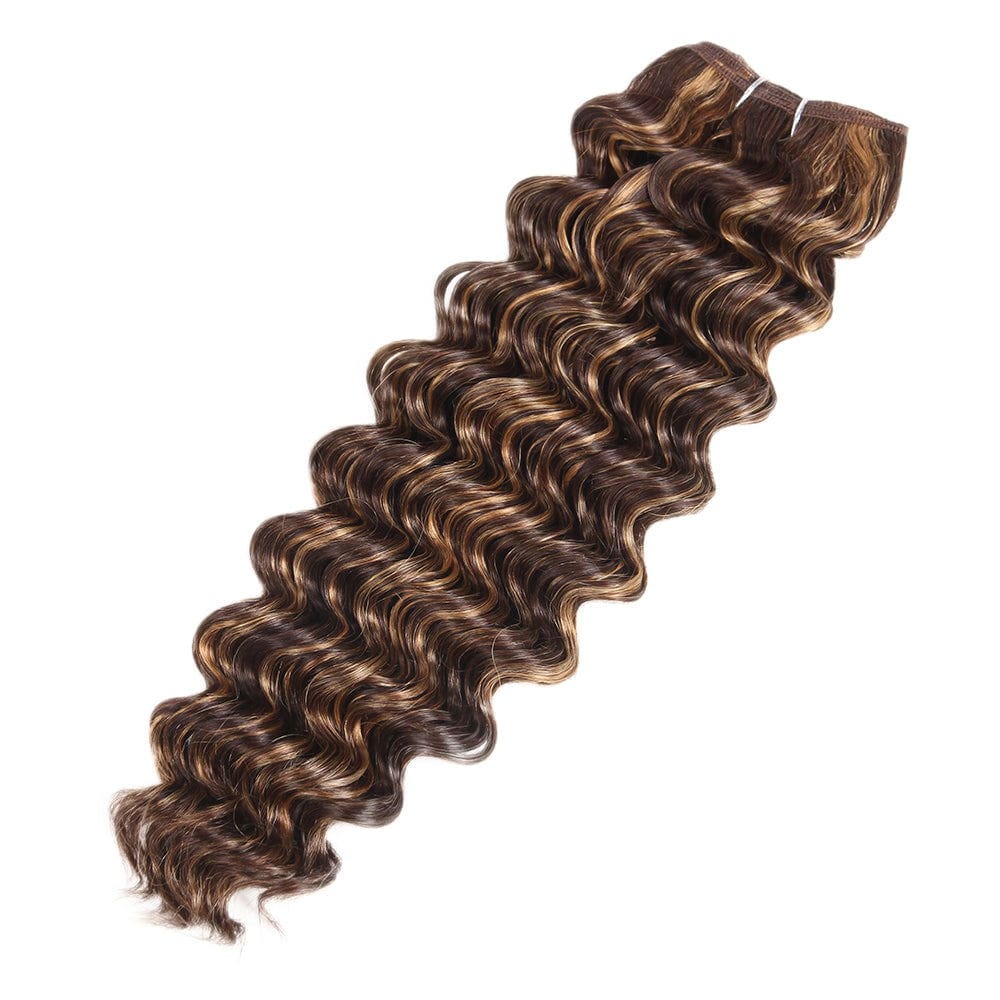 Highlight Bundles Deep Wave Weave Human Hair 10A Grade