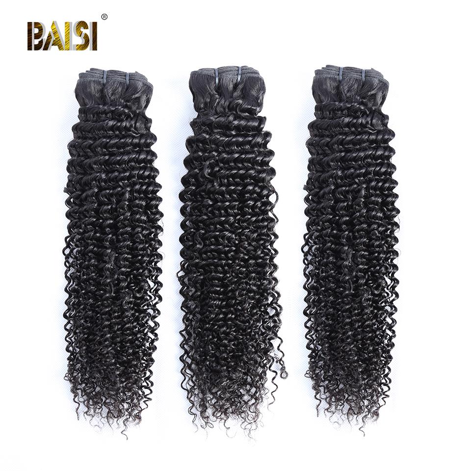 BAISI 10A Hair Weave Brazilian Virgin Hair Curly