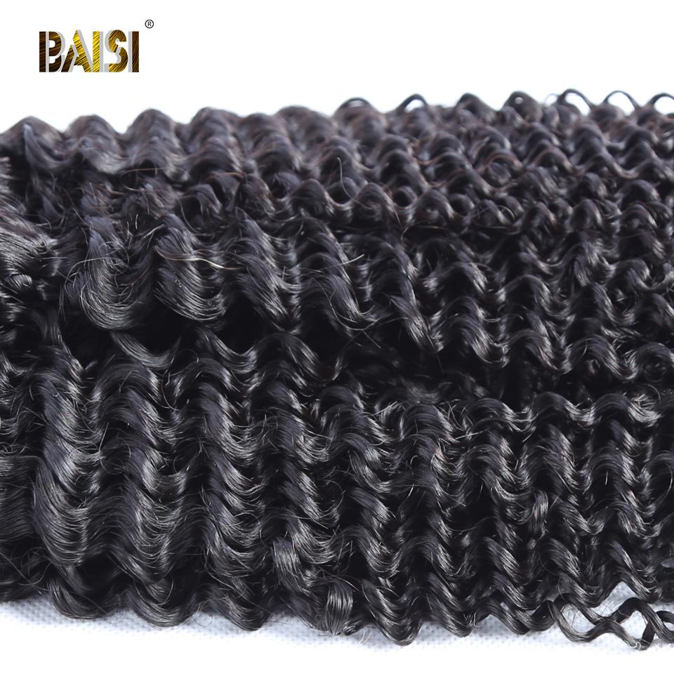 BAISI 10A Hair Weave Brazilian Virgin Hair Curly