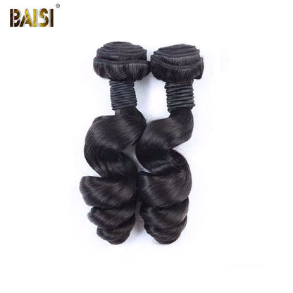 BAISI 10A Hair Weave Brazilian Virgin Hair Loose Wave