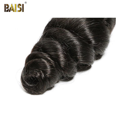 BAISI 10A Hair Weave Brazilian Virgin Hair Loose Wave