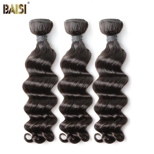 BAISI 10A Hair Weave Brazilian Virgin Hair Natural Wave