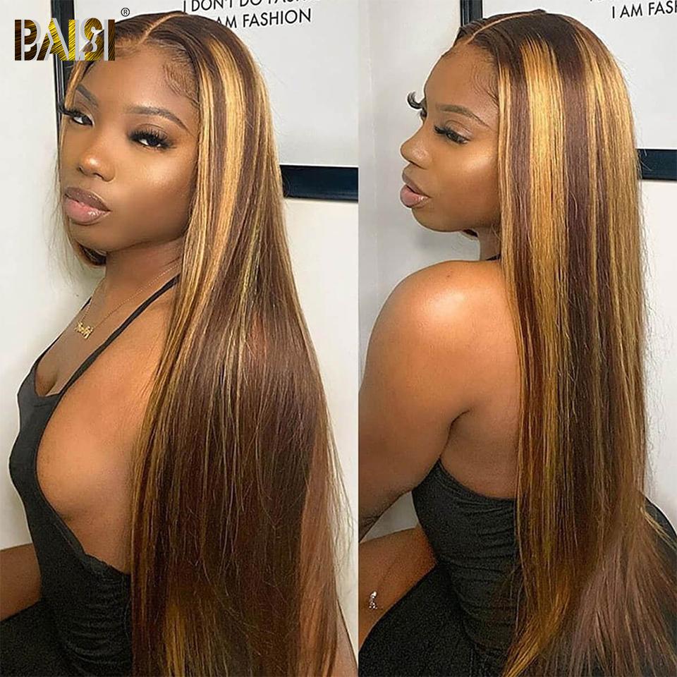 BAISI Piano Color Straight Hair Wig