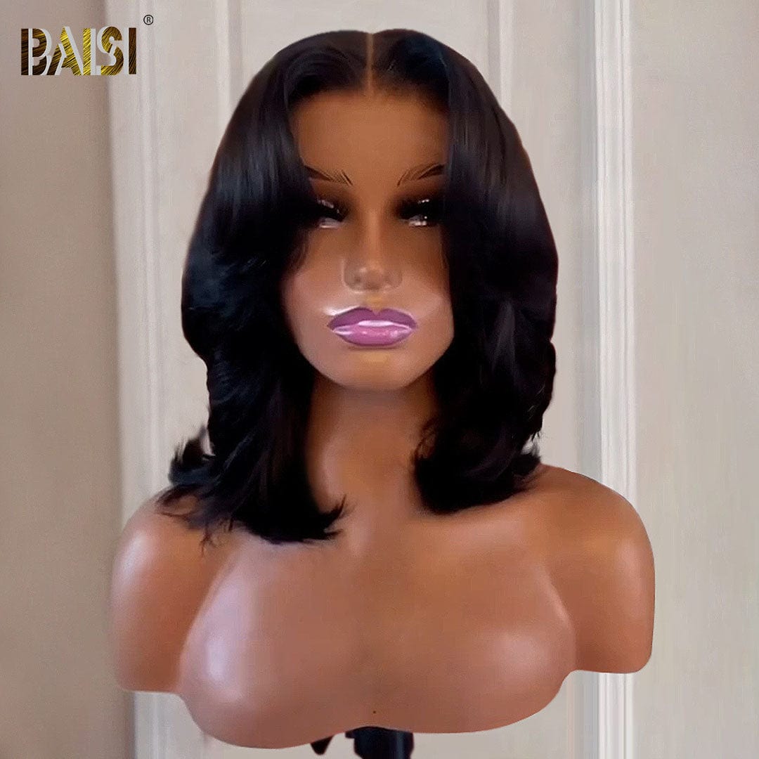 BAISI Bleached Knot Wavy BoB Wig