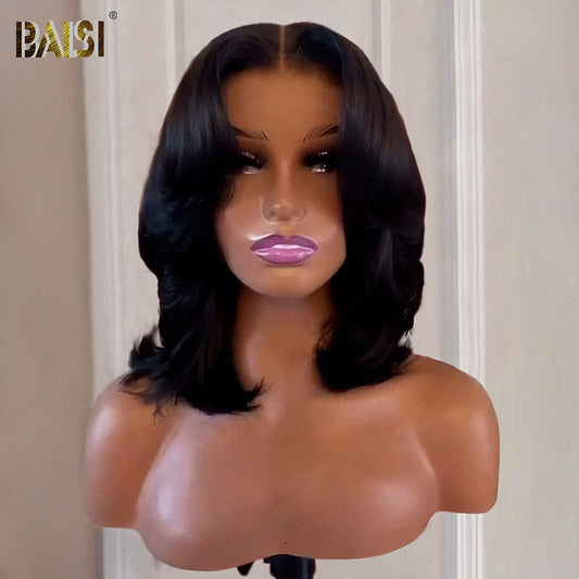 BAISI Bleached Knot Wavy BoB Wig