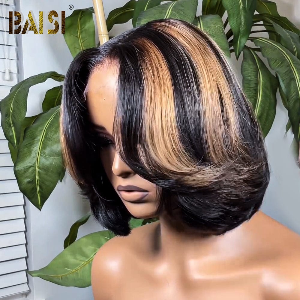 BAISI Charming Highlight Wavy BoB Wig