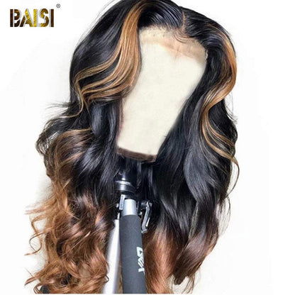 BAISI Highlight Honey Blonde Bob Loose Wave Wig