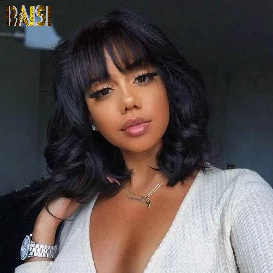 Baisi Machine Made Body Wave With Bang BoB Wig