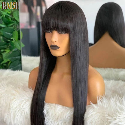 Baisi Machine Made long Straight Wig With Bang