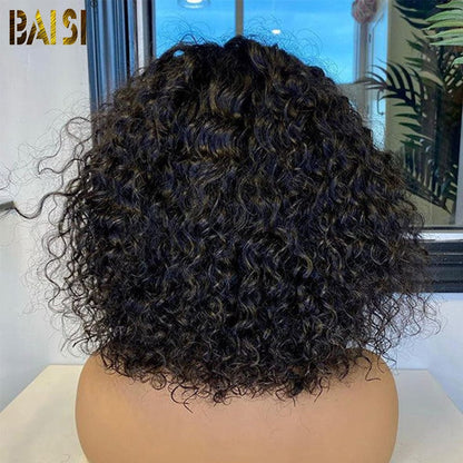 Baisi Machine Made Water Wave With Bang BoB Wig