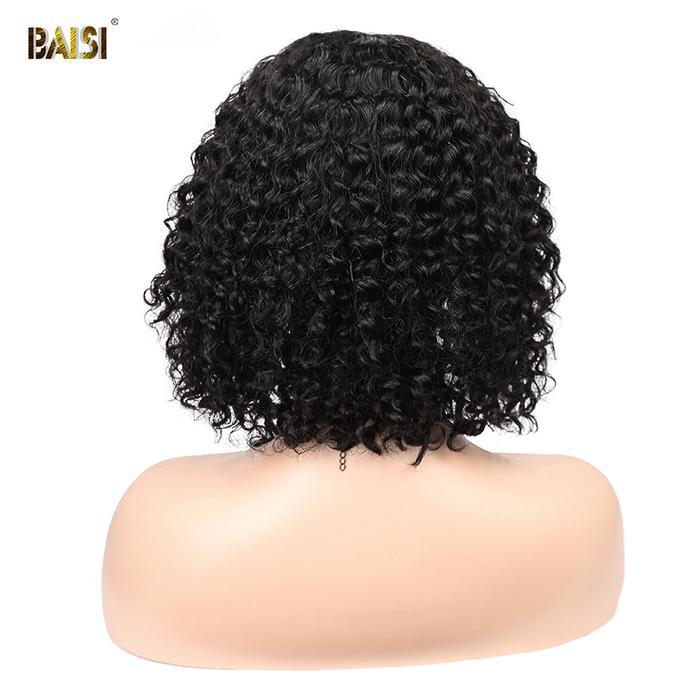 Baisi Machine Made Curly With Bang BoB Wig