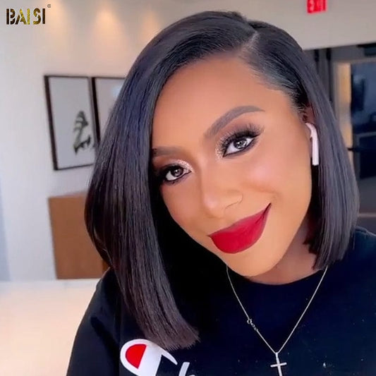 BAISI Pre-Cut Lace Glueless Straight BoB Wig