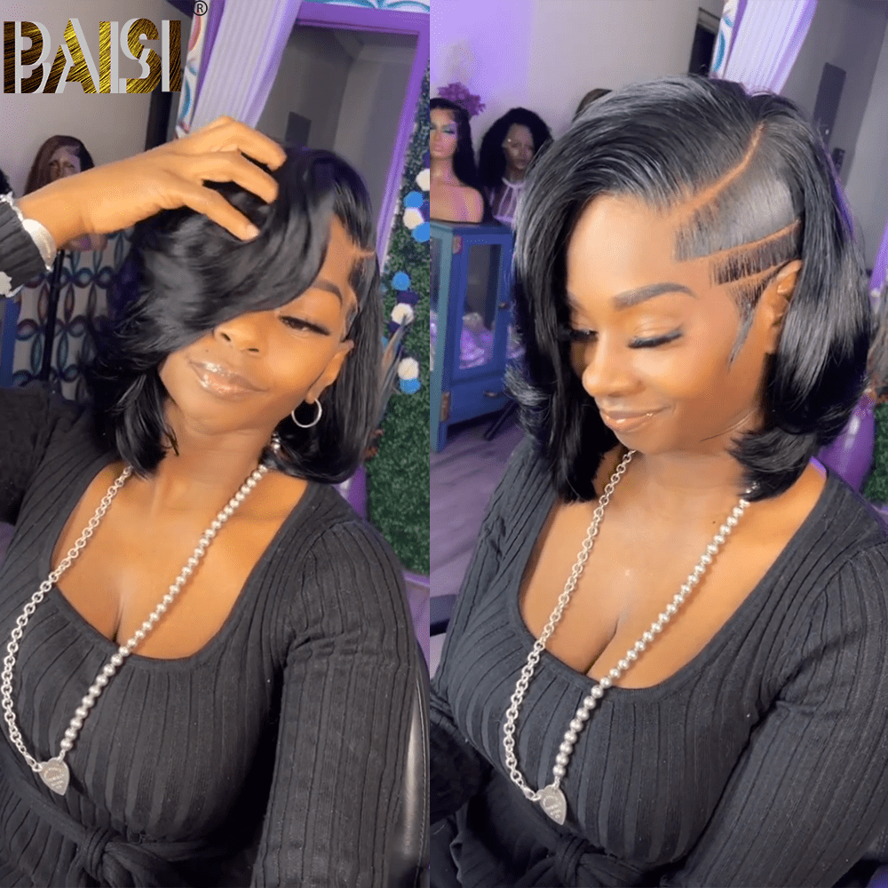 BAISI Side Part Unique Style Lace BoB Wig