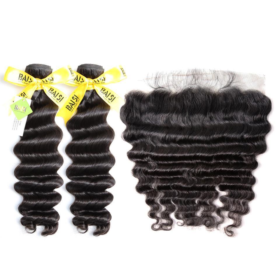 12A Raw Brazilian Natural Wave bundles with Closure/Frontal Deal