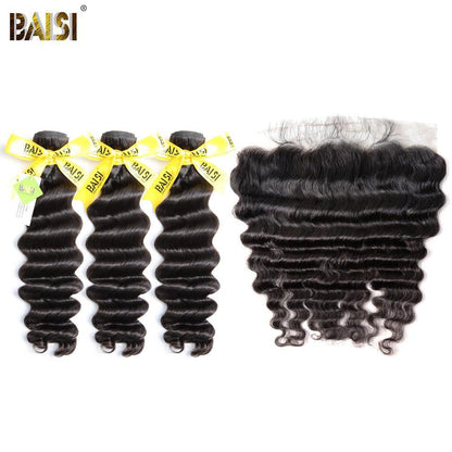 12A Raw Brazilian Natural Wave bundles with Closure/Frontal Deal