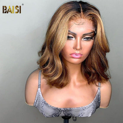 BAISI 1b#4mix 27 Bob Body Wave Wig