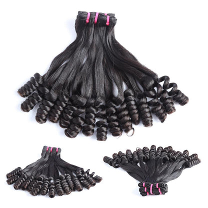 Top Grade Double Drawn 100% Virgin Hair Flower Curl Fumi Hair