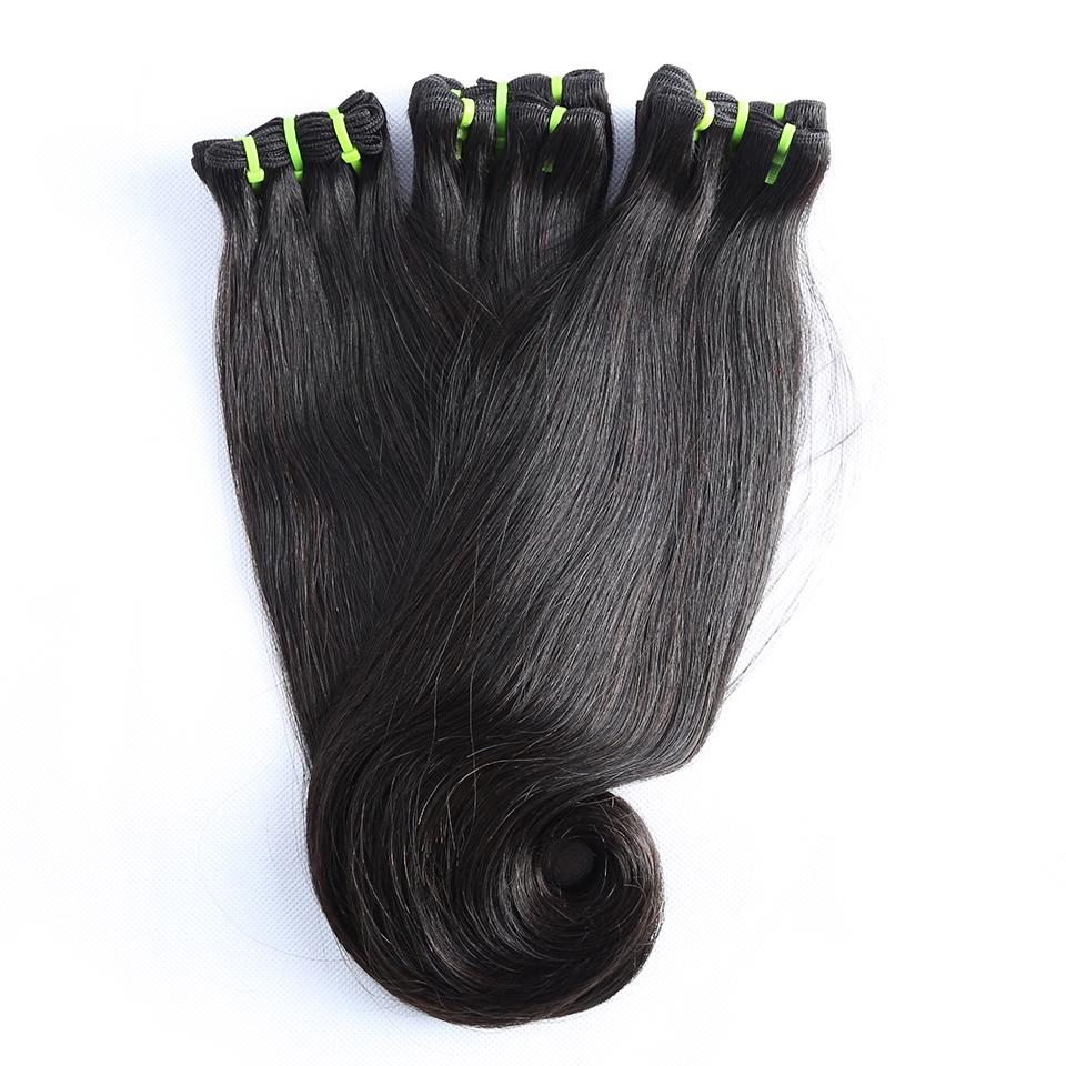 Top Grade Double Drawn 100% Virgin Hair Fumi Hook Straight Hair Weave