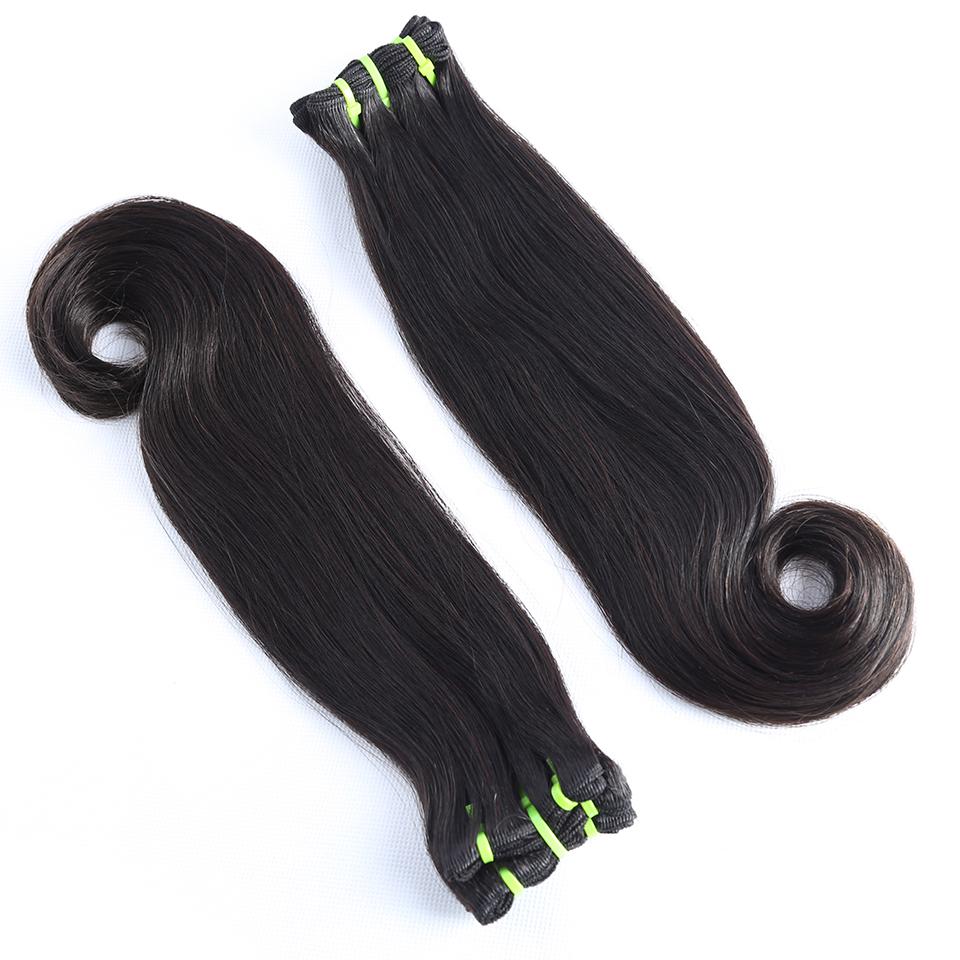 Top Grade Double Drawn 100% Virgin Hair Fumi Hook Straight Hair Weave