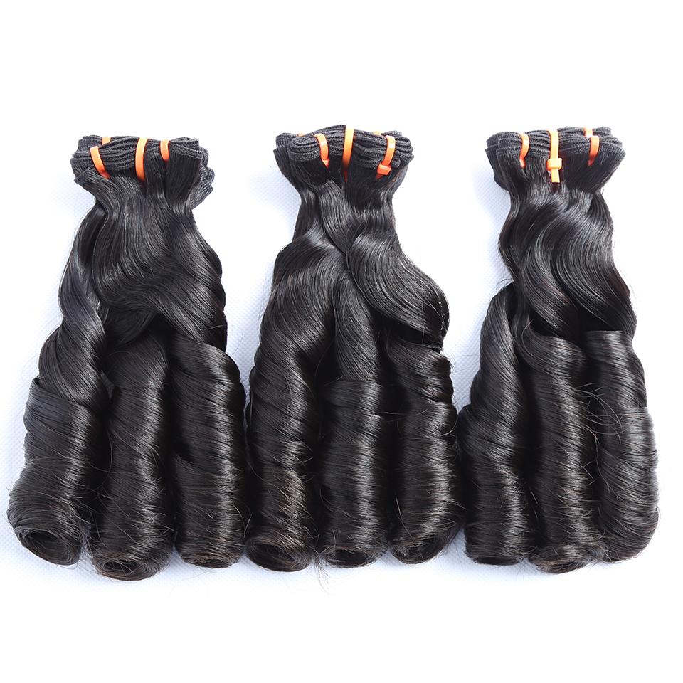 Top Grade Double Drawn 100% Virgin Hair Fumi Spring Curly Hair Weave