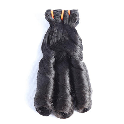 Top Grade Double Drawn 100% Virgin Hair Fumi Spring Curly Hair Weave