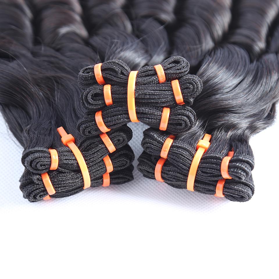 Top Grade Double Drawn 100% Virgin Hair Fumi Spring Curly Hair Weave