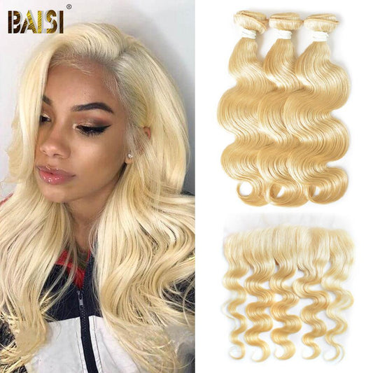 613# Eurasian Body Wave Blonde Bundles with Frontal Deal