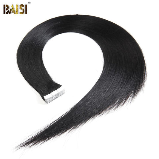 BAISI Straight Tape Hair,1B/2#/4#/99J#/613#/27#/Grey#/Burgundy