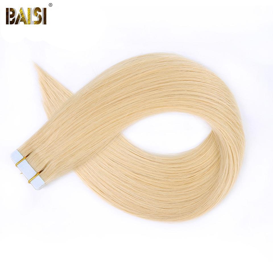 BAISI Straight Tape Hair,1B/2#/4#/99J#/613#/27#/Grey#/Burgundy