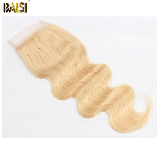 BAISI 10A Blonde #613 Body Wave Lace Closure 4x4