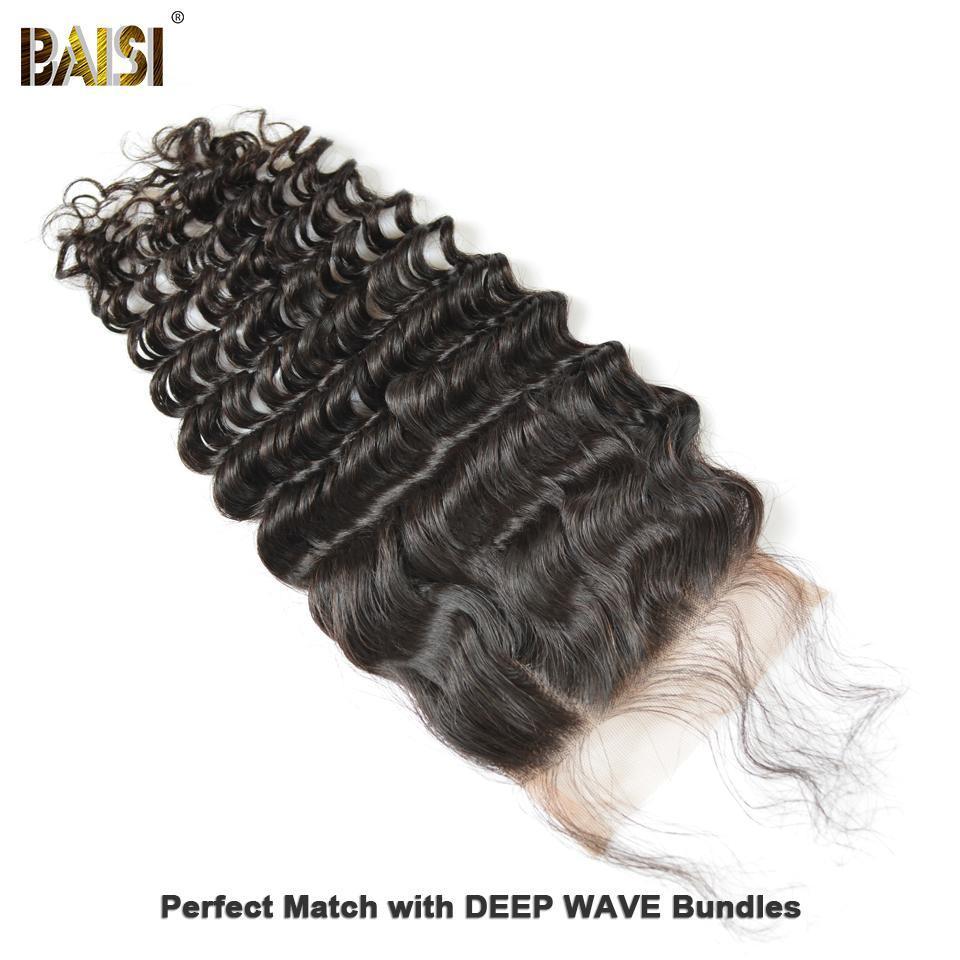 BAISI 10A Deep Wave Lace Closure