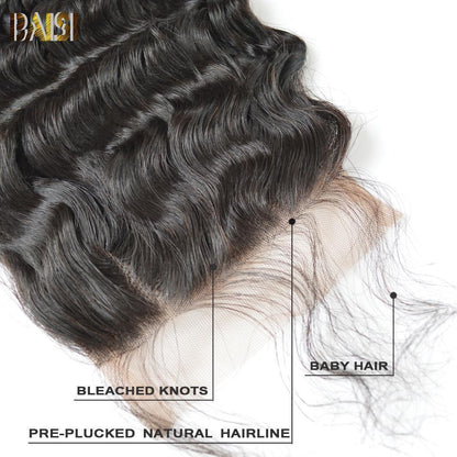 BAISI 10A Deep Wave Lace Closure