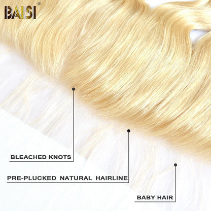 BAISI 10A Blonde #613 Body Wave Lace Frontal 13x4