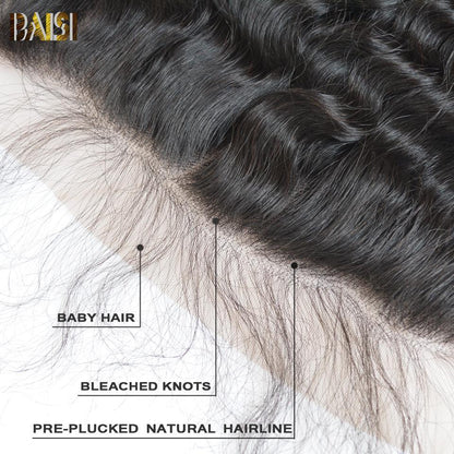 BAISI 10A 100% Virgin Hair Loose Wave Lace Frontal