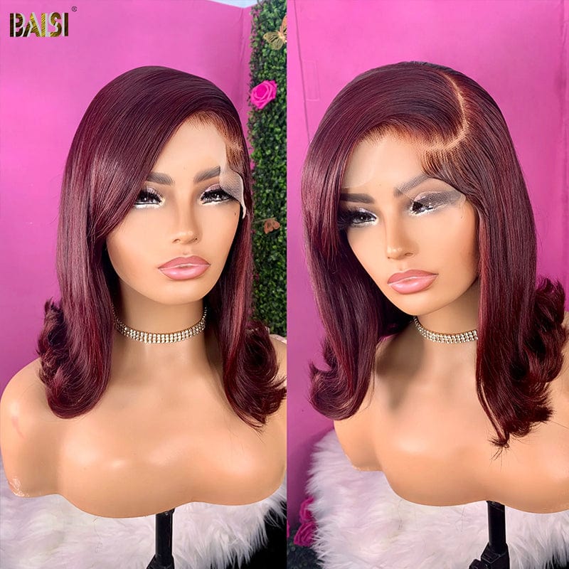 BAISI Flat Iron Hair Style Lace Wig