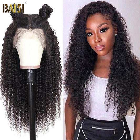 BAISI 12A Bleached Knots  Curly Lace Wig Pre plucked