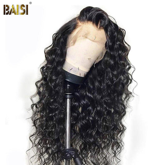 BAISI 12A Bleached Knots Natural Wave Wig Preplucked