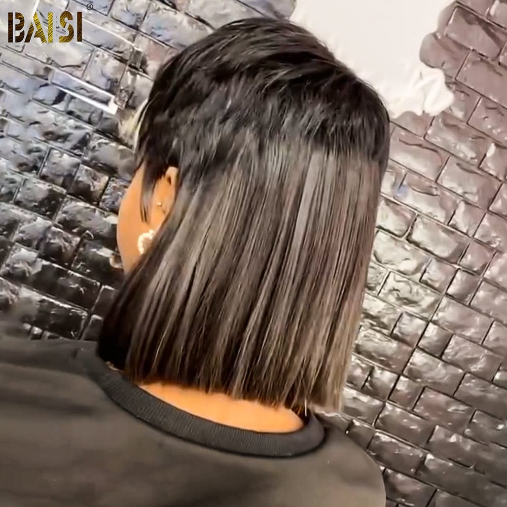 Short Mullet Wig With Highlight Wig