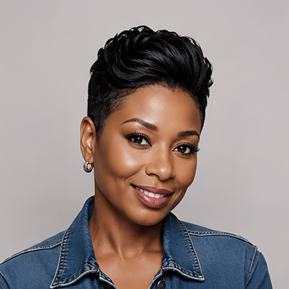 13X4 Lace Pixie Short Cut Wig For Black Women