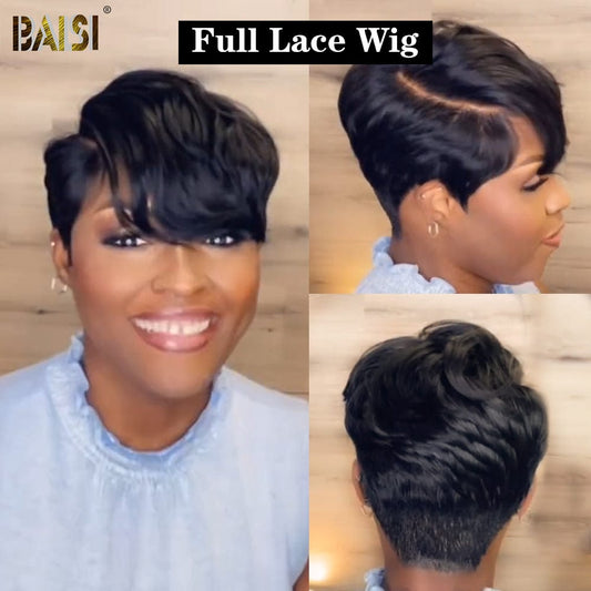 BAISI Full Lace Side Part Style Wig