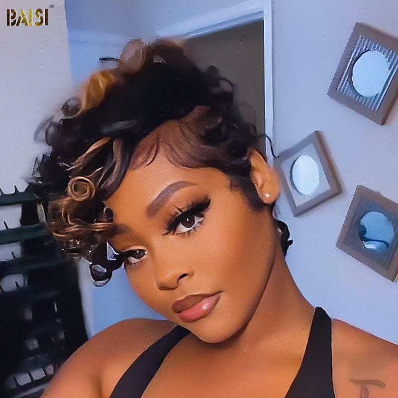 BAISI Highlight Finger Wave Lace Wig