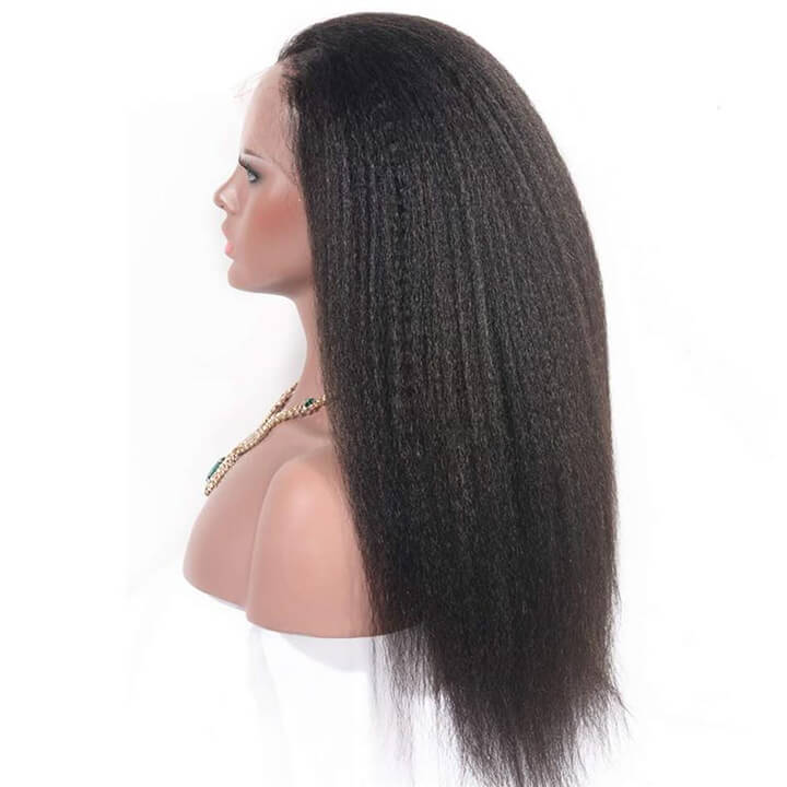 360 Pre plucked Kinky Straight Lace Frontal Wigs With Baby Hair