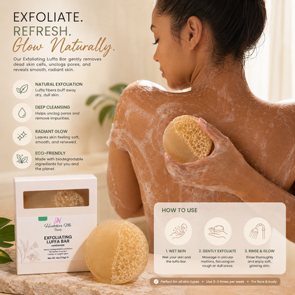 Natural Loofah Exfoliating Soap Bar – Deep Cleansing Body Scrub