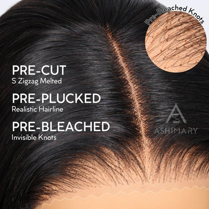 Pre-Styled Body Wave Short Bob Wig Transparent Lace Wigs