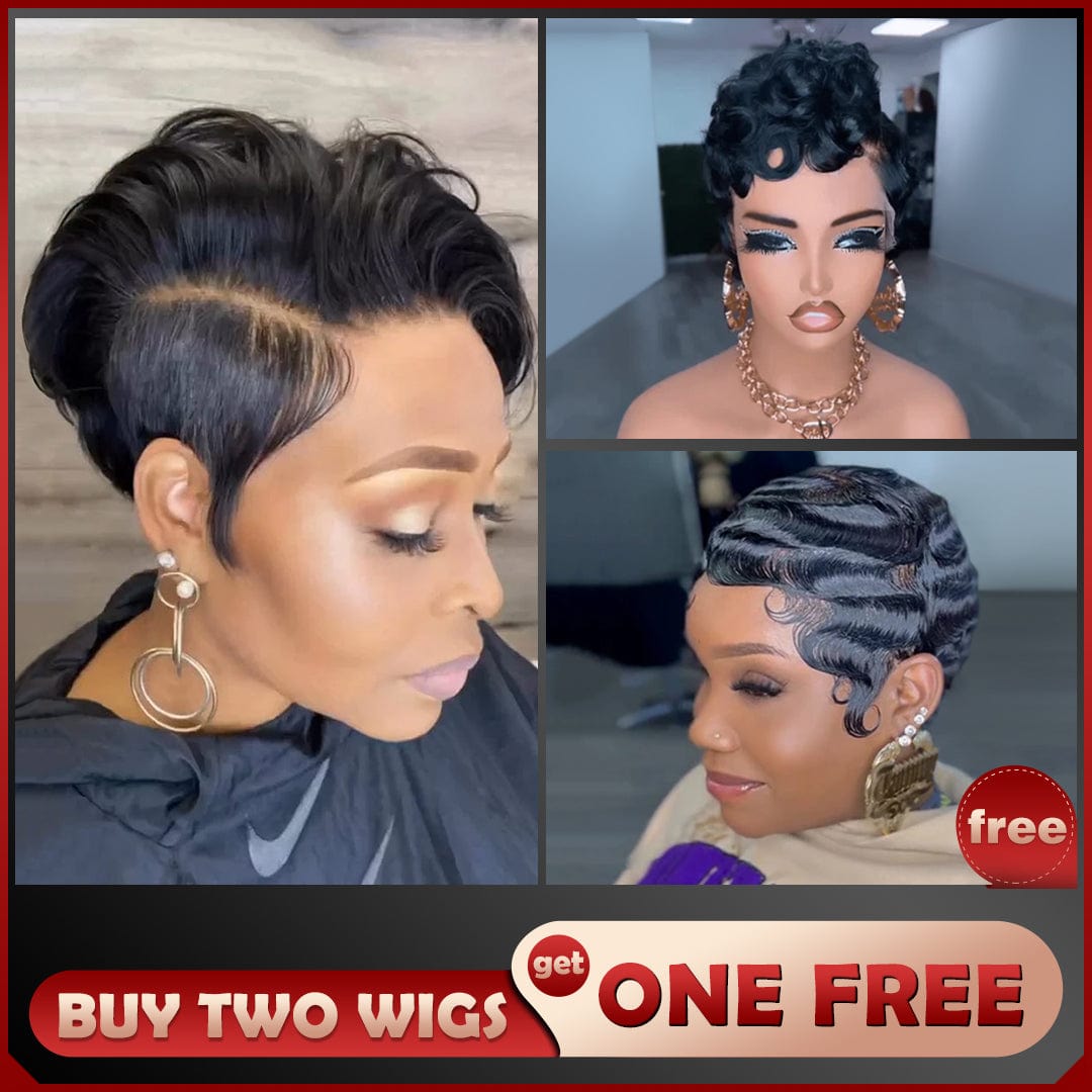 Baisi 1 Full Lace Wig+1 Finger Wave Wig+1 Free Wig=$249