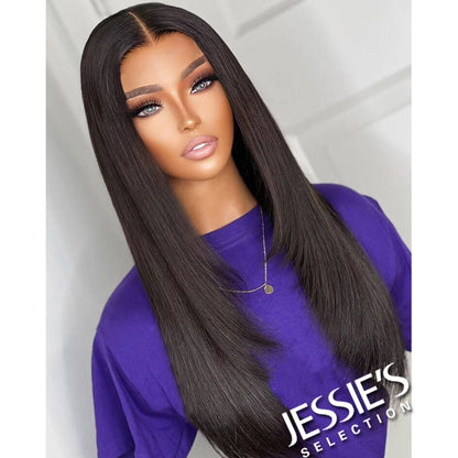 Viral Wigtokers @Sarabesnackin Recomend Crystal Lace 90's Layer Cut Wig Inner Buckle Cute Straight 13x5 Lace Front Butterfly Haircut Wig