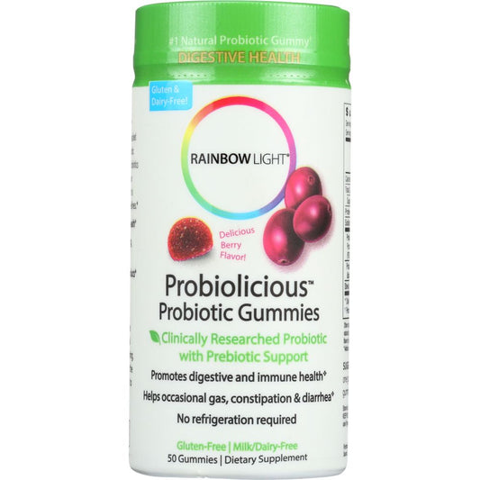 RAINBOW LIGHT: Probiolicious Probiotic Gummies Berry, 50 Gummies - Healthier Me Beauty, LLC