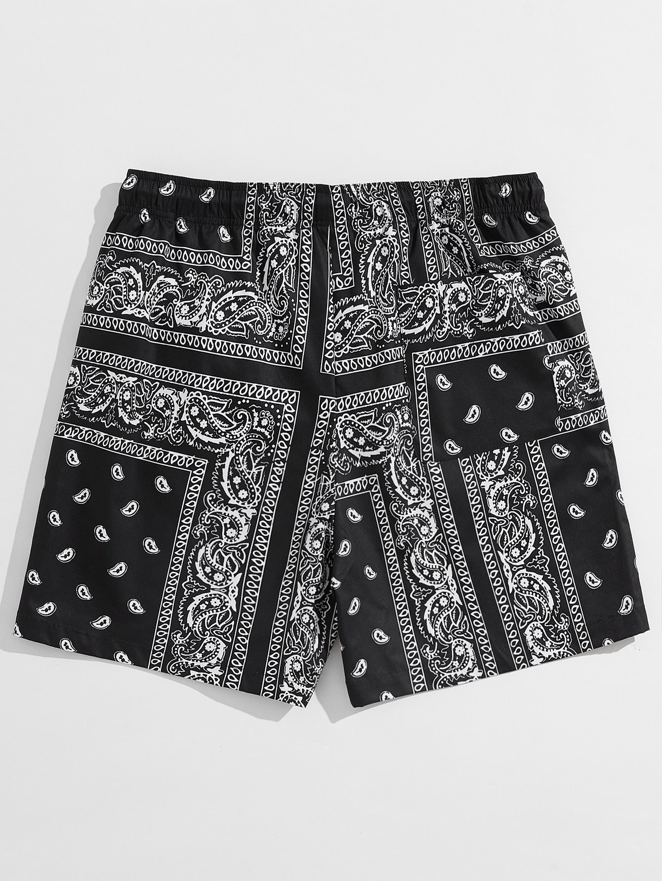 Manfinity RSRT Men Drawstring Waist Paisley Print Shorts