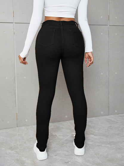 SXY High Waist Ripped Skinny Jeans